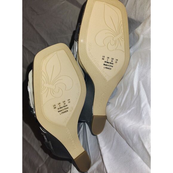 NIB Franco Sarto FRANCA Faux Leather Ankle Strap Wedge Heels Size 5M Prom - Picture 4 of 9